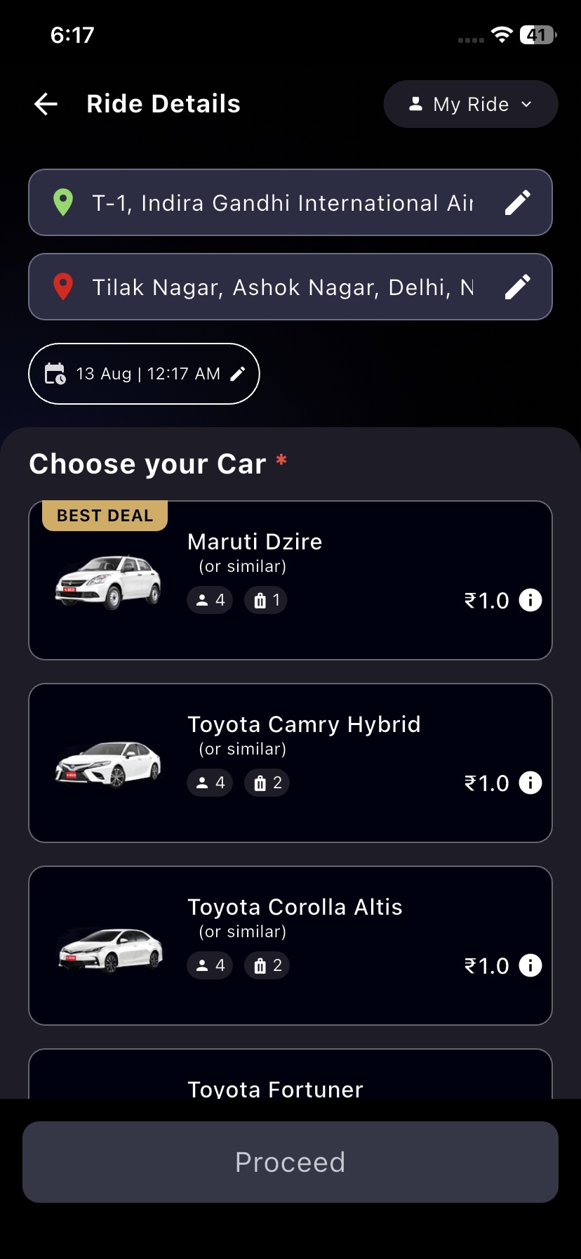 Choose your car
