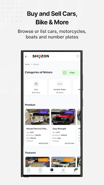 Motors browse with premium listings