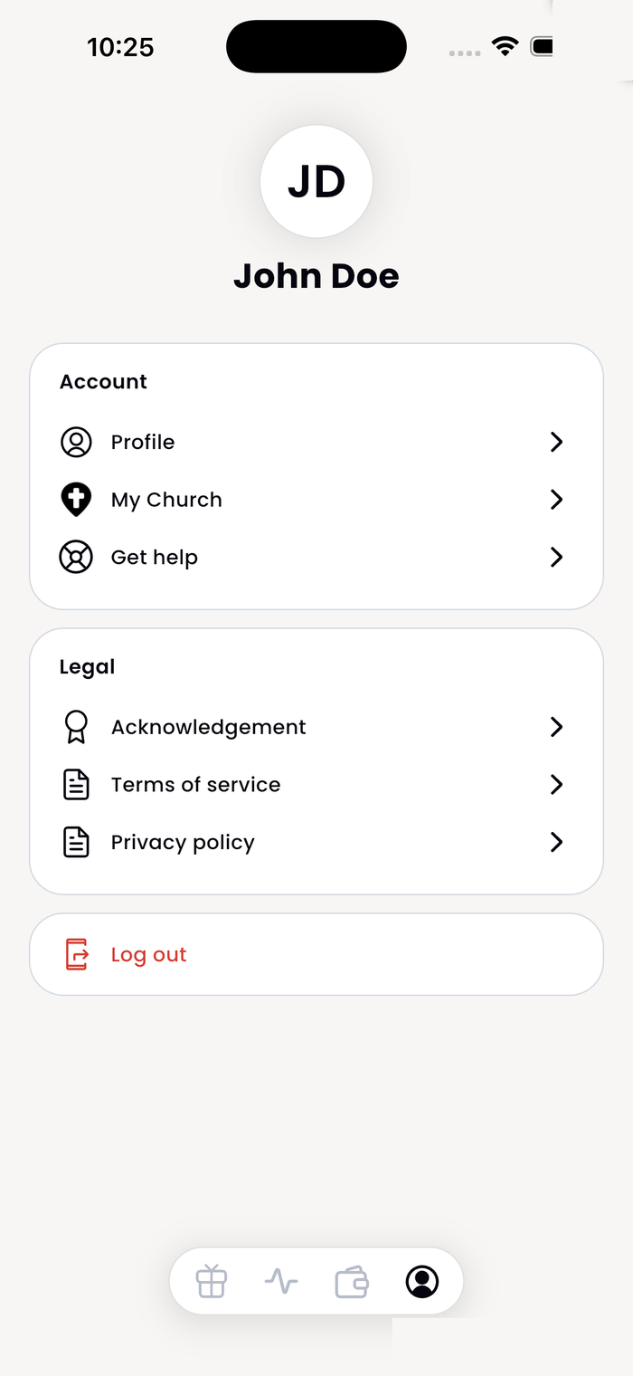 Home ExpressGive screen