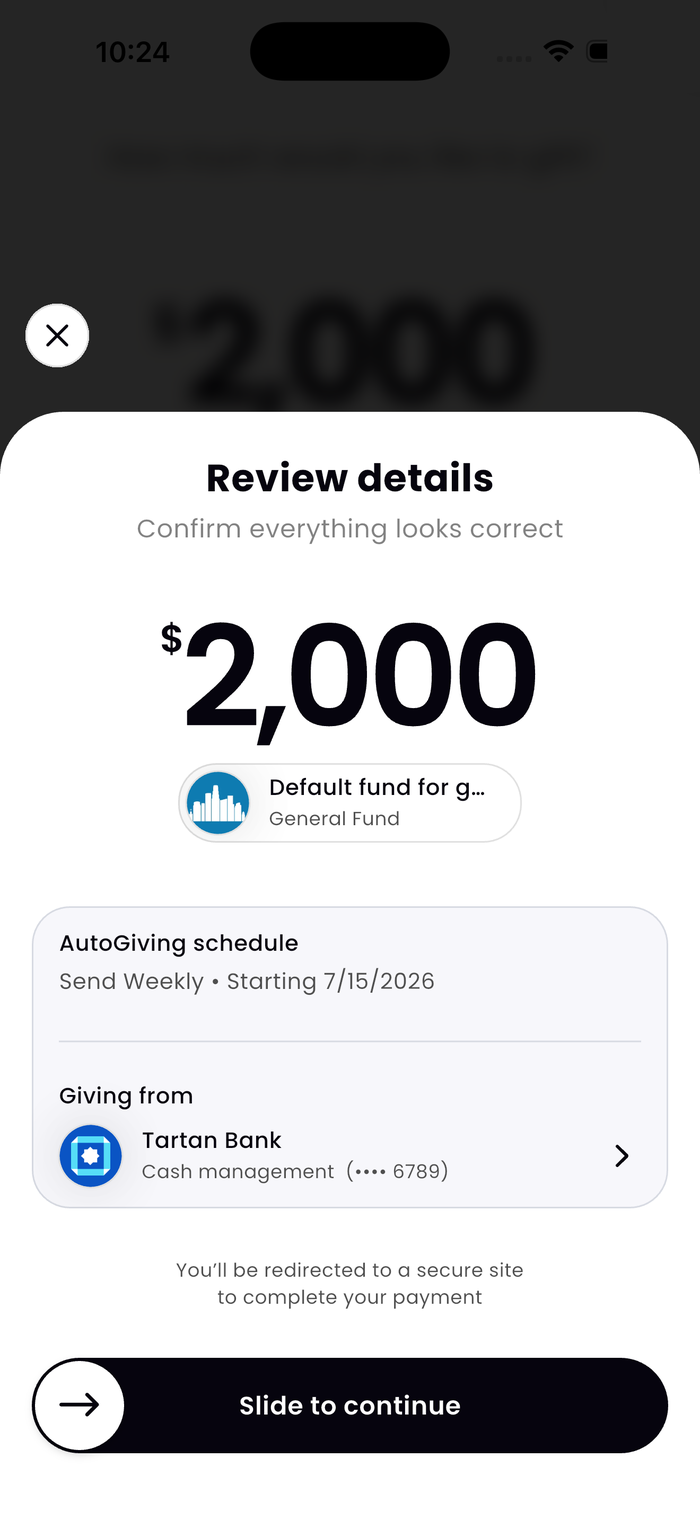 Review Details screen