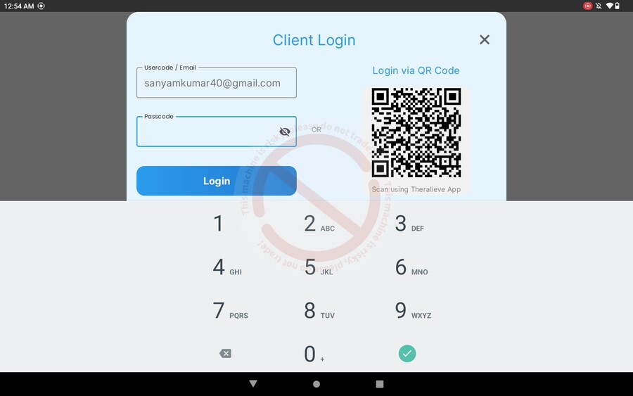 Client login with QR code